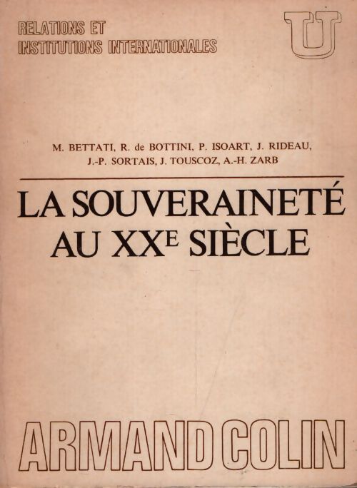 La souverainete au XXe siècle - Collectif - Livre