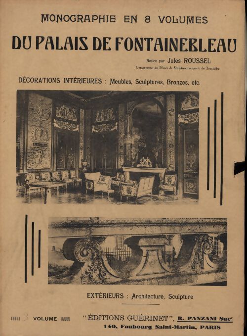 Monographies en 8 volumes du palais de Fontainebleau Tome III - Collectif - Livre