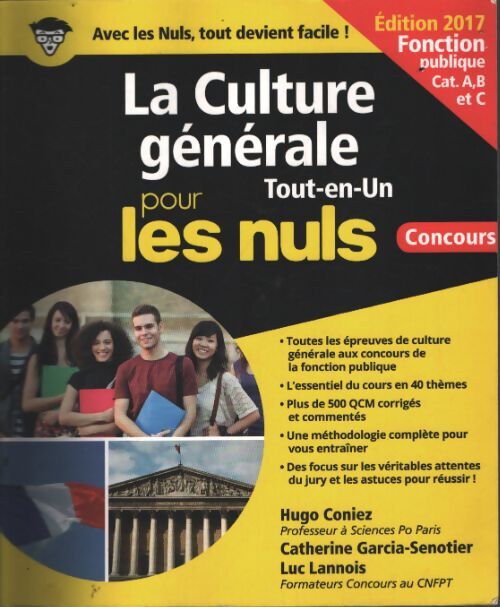 La culture générale pour les nuls tout en 1 concours fonction publique 2e édition - Hugo Coniez - Livre
