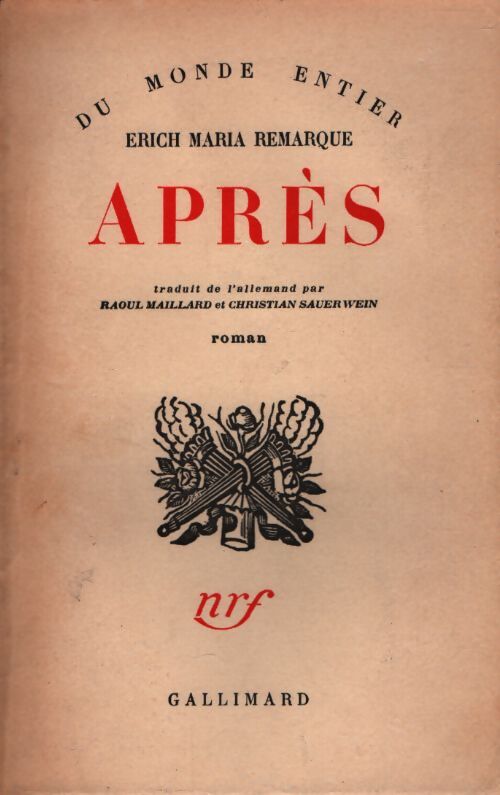 Après - Erich Maria Remarque - Livre
