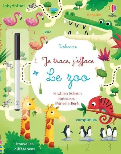 Le zoo - Je trace j'efface - Kirsteen Robson - Livre