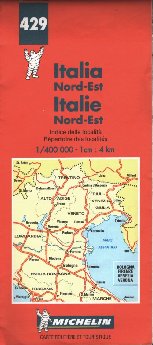 Italie nord-est. Carte numéro 429 - Michelin Travel Publications - Livre