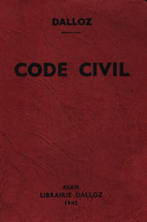 Code civil 1942 - Collectif - Livre