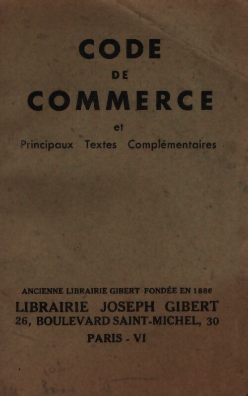 Code du commerce - Collectif - Livre