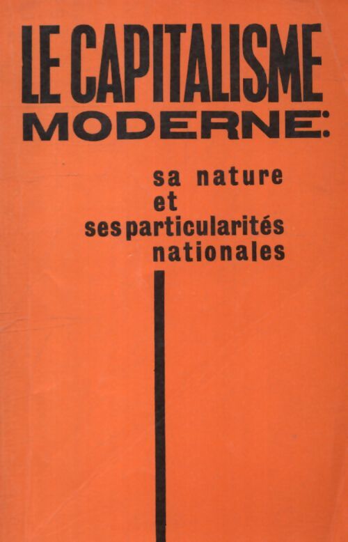 Le capitalisme moderne - Collectif - Livre