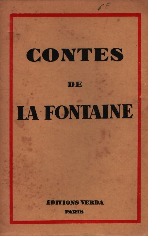 Contes - Jean De La Fontaine - Livre