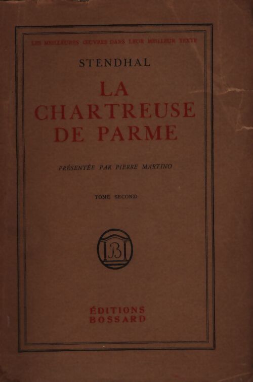 La chartreuse de Parme - Stendhal - Livre