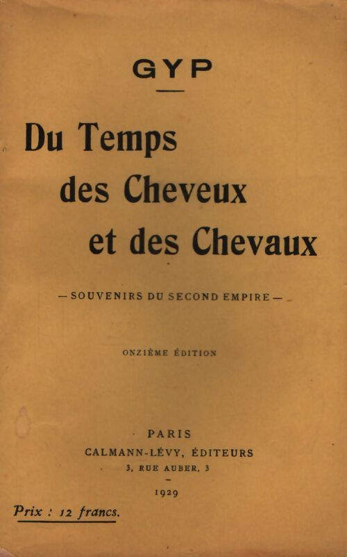 Du temps, des cheveux et des chevaux - GYP - Livre