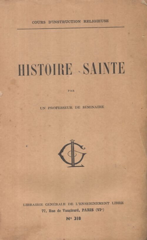 Histoire sainte  - Inconnu - Livre