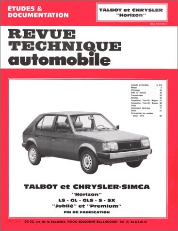 Talbot et Chrysler Horizon - 1978 à 1985 - Collectif - Livre