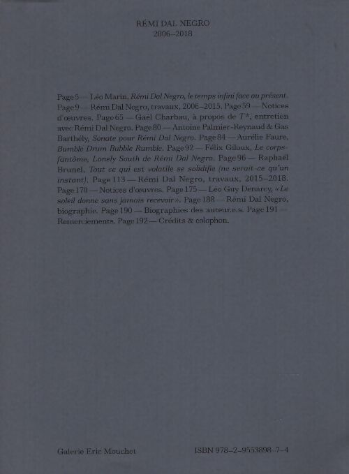 Rémi Dal Negro - Collectif - Livre