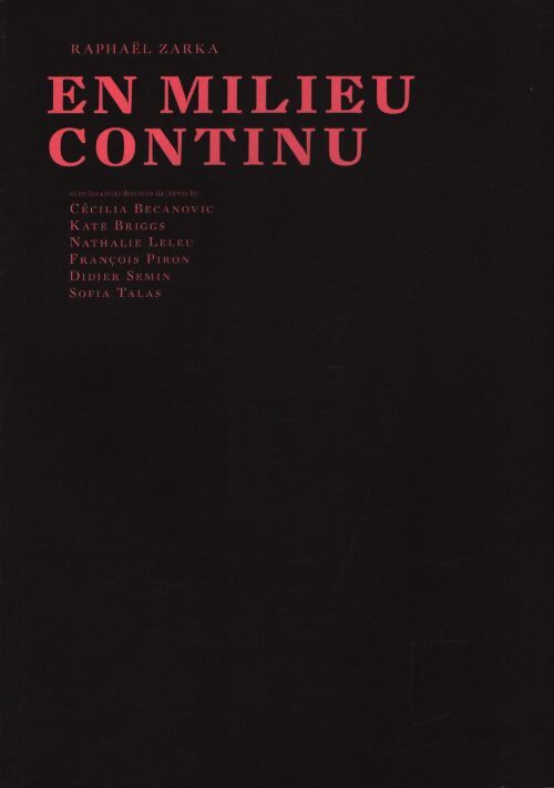 En milieu continu - Raphaël Zarka - Livre