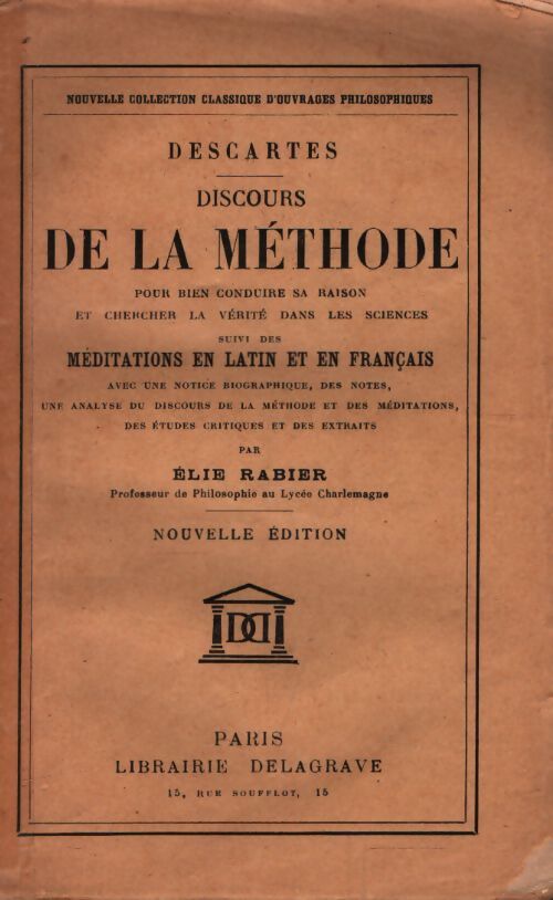 Discours de la méthode - René Descartes - Livre