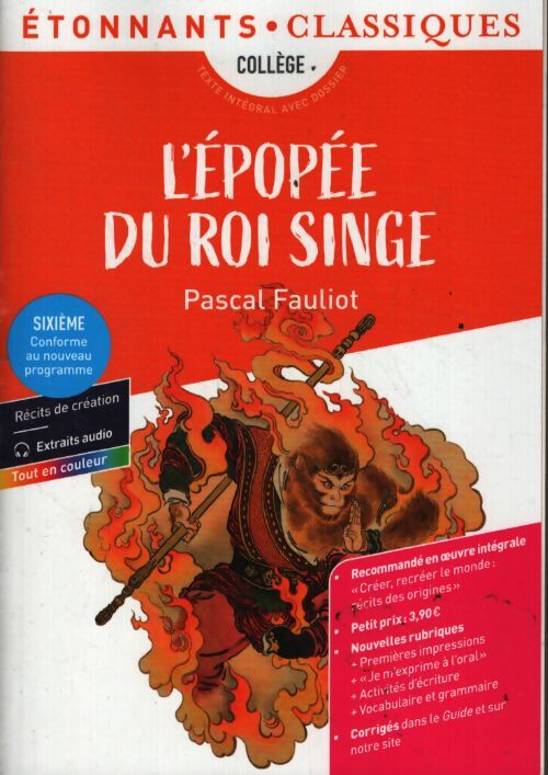 L'epopée du roi singe - Pascal Fauliot - Livre