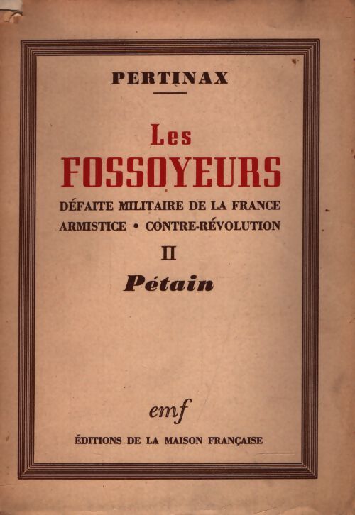 Les fossoyeurs Tome II - Pertinax - Livre
