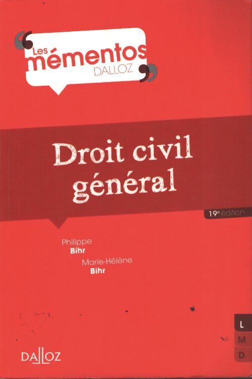 Droit civil général - Philippe Bihr - Livre