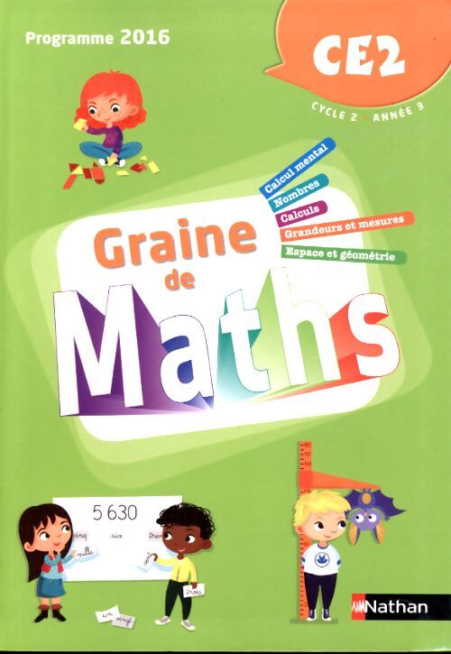 Graine de maths - manuel CE2 - Vincent Duquesne - Livre