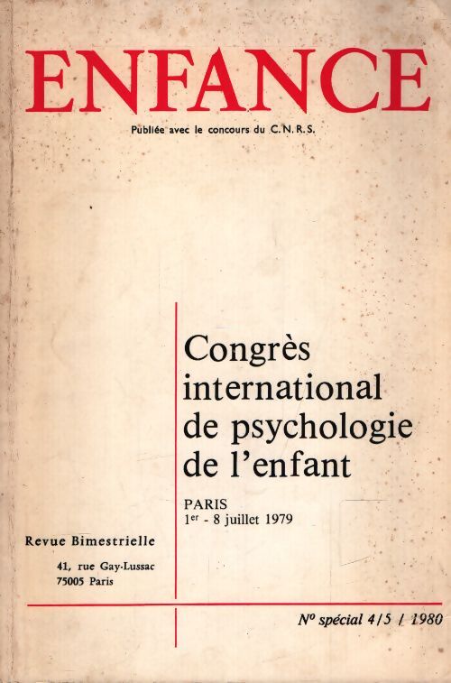 Enfance n°spécial 4/5 - Collectif - Livre