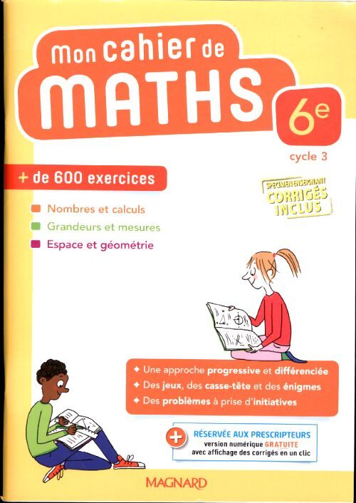 Mon cahier de maths 6e - Benoît Alli - Livre