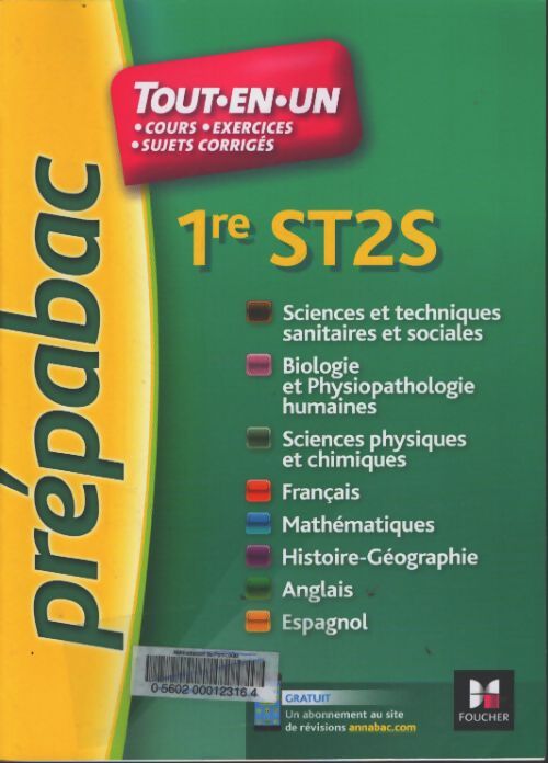 1re ST2S : Tout-en-un cours exercices et sujets corrigés - Marie-Pierre Carlotti - Livre