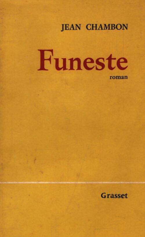 Funeste - Jean Chambon - Livre