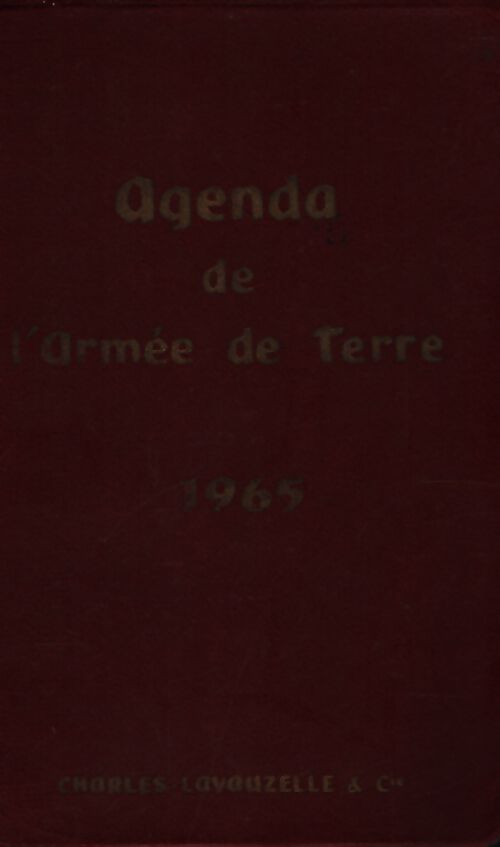 Agenda de l'armée de terre 1965 - Collectif - Livre