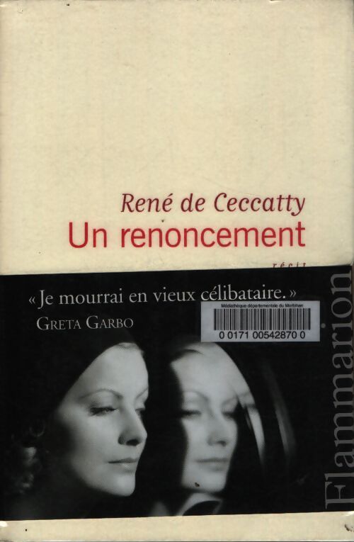 Un renoncement - René De Ceccatty - Livre