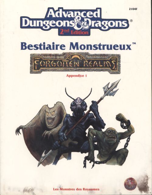 Advanced Dungeons & Dragons : Bestiaire monstrueux Appendice 1 - Collectif - Livre