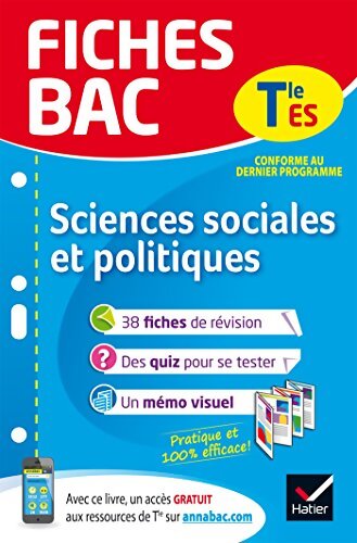Fiches bac Sciences sociales et politiques Terminale ES : Fiches de révision Terminale ES - Franck Rimbert - Livre