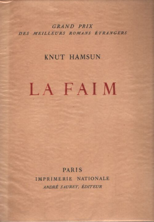 La faim - Knut Hamsun - Livre