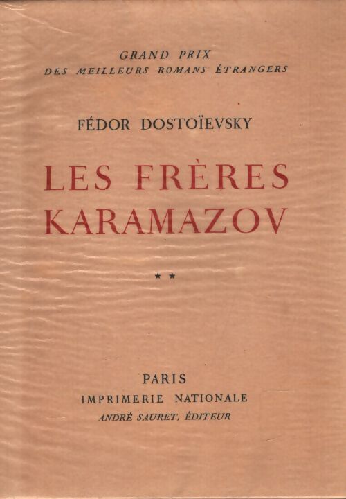 Les frères Karamazov Tome II - Fedor Dostoïevski - Livre