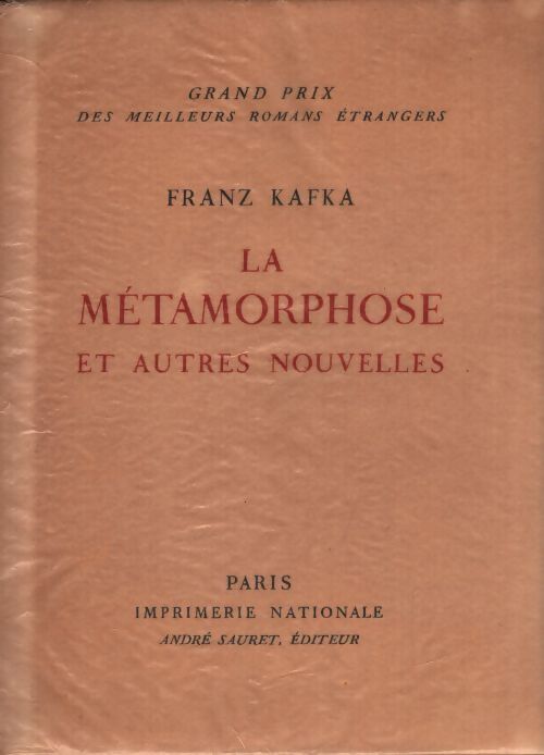La métamorphose - Franz Kafka - Livre