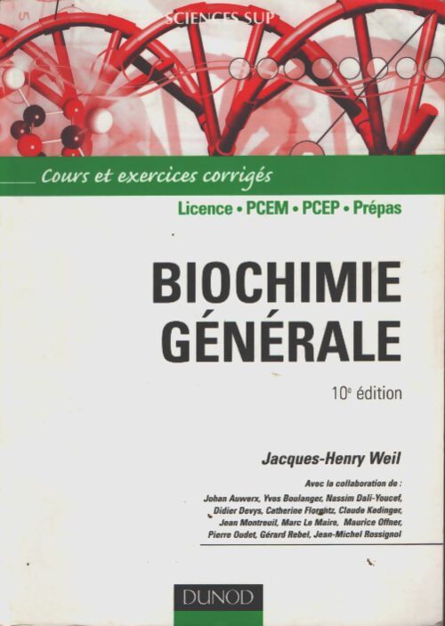 Biochimie générale : Cours et exercices corrigés - Collectif - Livre