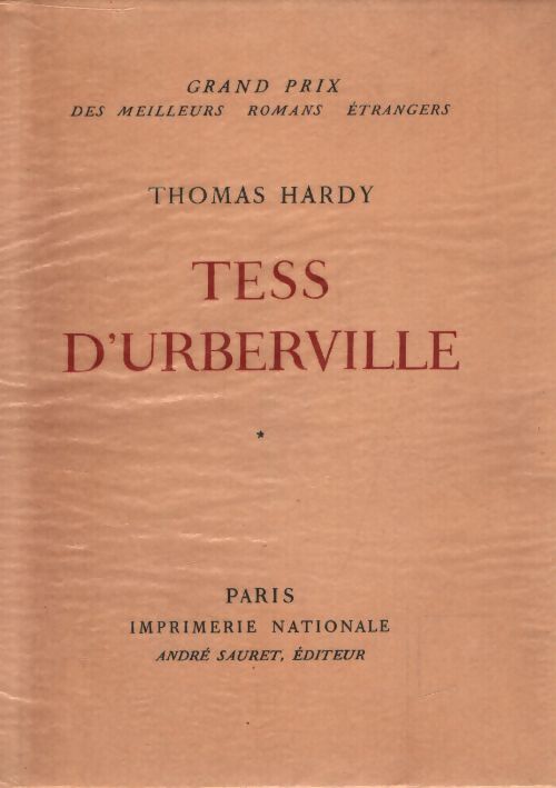 Tess d'Urberville - Thomas Hardy - Livre