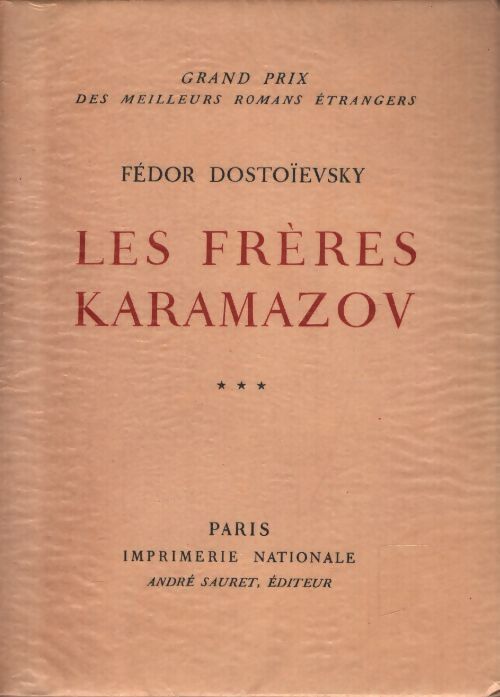 Les frères Karamazov Tome III - Fedor Dostoïevski - Livre