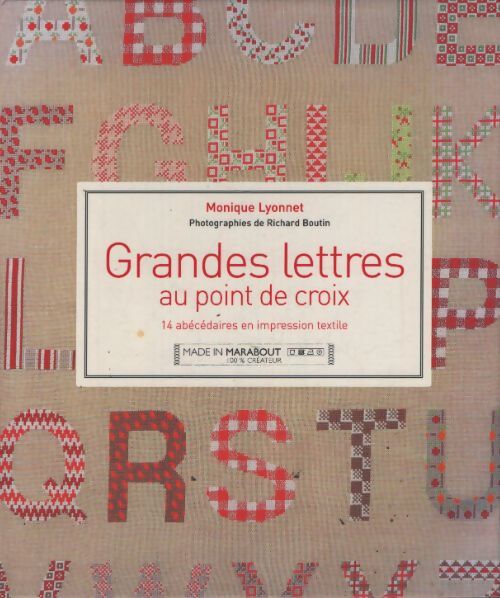 Grandes lettres au point de croix - Monique Lyonnet - Livre