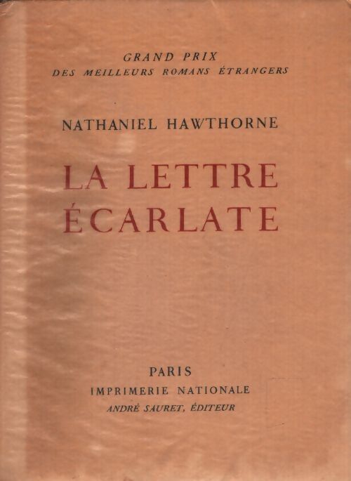 La lettre écarlate - Nathaniel Hawthorne - Livre