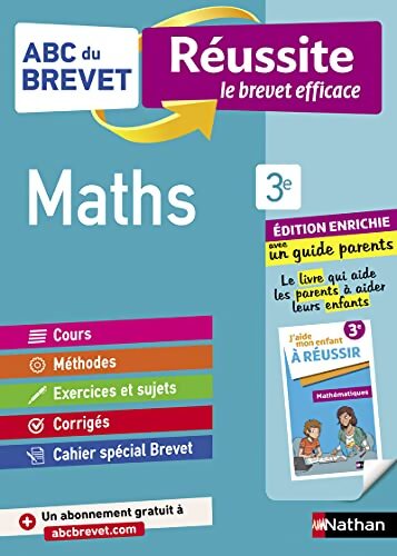 Maths 3e - ABC du Brevet Réussite Famille - Brevet 2025 - Cours Méthode Exercices + Guide parents pour aider son enfant à réussir - Gilles Mora - Livre