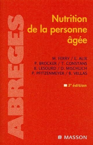 Nutrition de la personne âgée - Collectif - Livre
