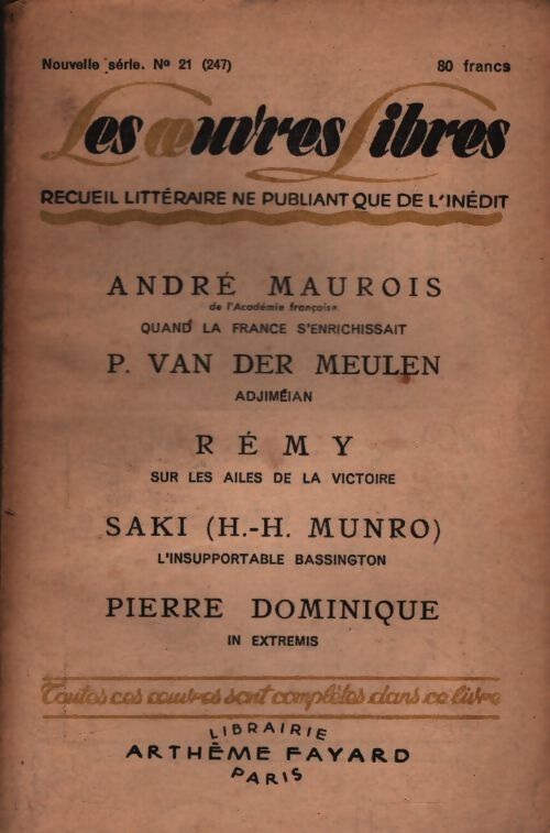 Les oeuvtres libres n°21 - Collectif - Livre