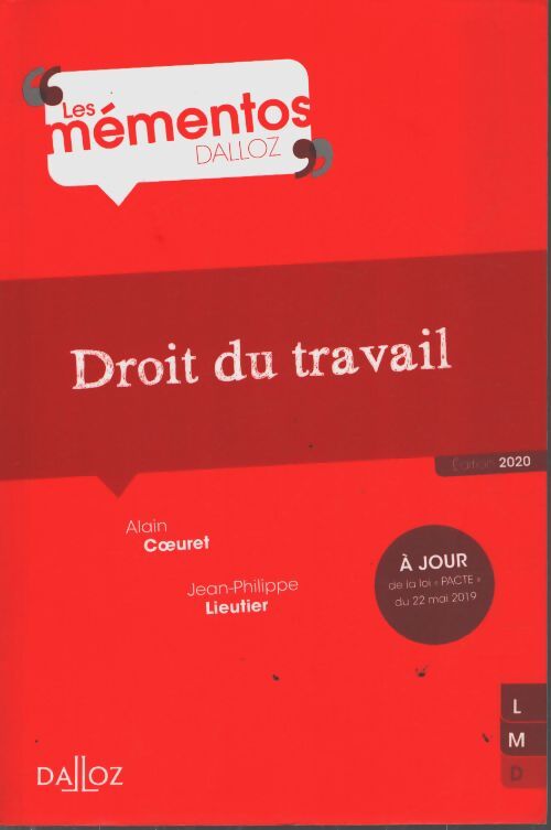Droit du travail - Alain Coeuret - Livre