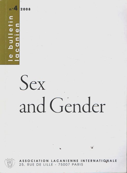 Sex and gender - Collectif - Livre