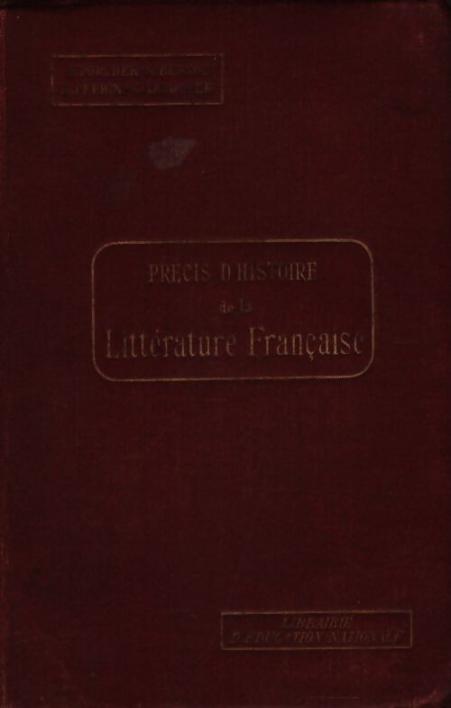 Précis d'histoire de la littérature française - Collectif - Livre