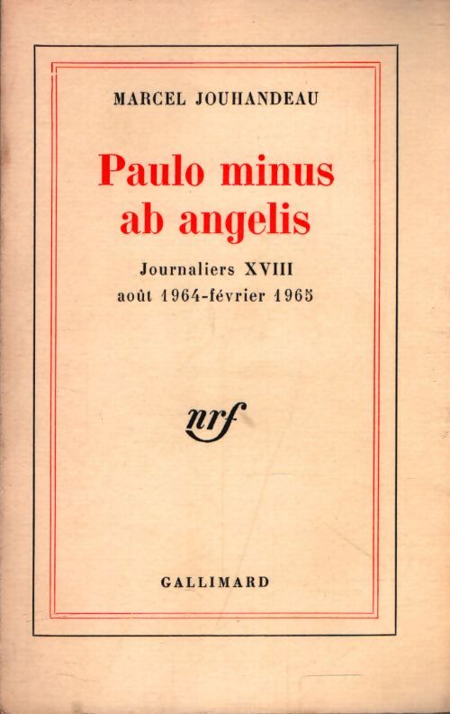 Paulo minus ab angelis - Marcel Fèvre - Livre