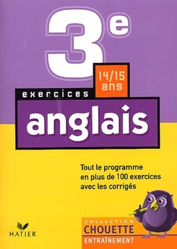 Chouette Entraînement : Anglais 3e - 14-15 ans - Chouette Entraînement Hatier - Livre