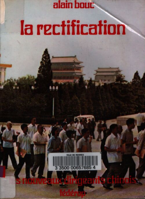 La rectification - Alain Bouc - Livre