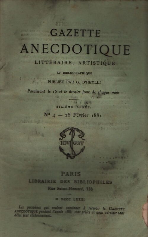 Gazette anecdotique 6e année n°4 - Collectif - Livre