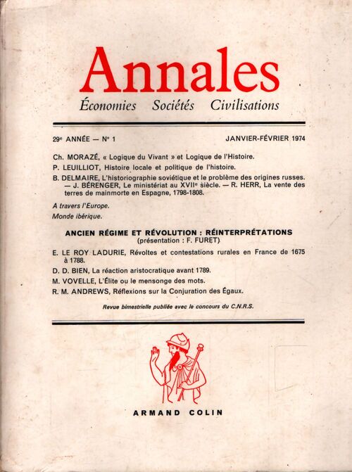 Annales 29e année n°1 - Collectif - Livre