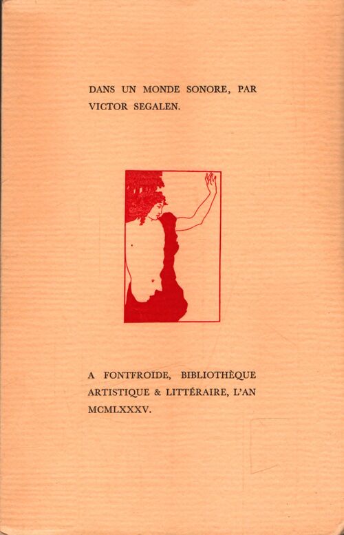 Dans un monde sonore - Victor Segalen - Livre