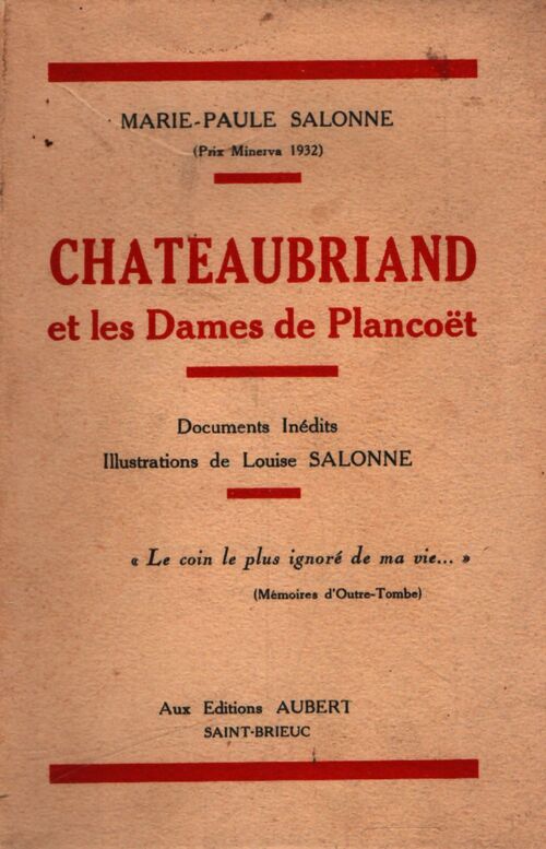 Chateaubriand et les dames de Plancoët - Marie-Paule Salonne - Livre